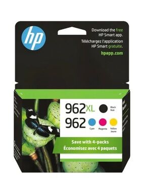 NEW HP Ink 962 XL Black and 962 Color 4 Pack